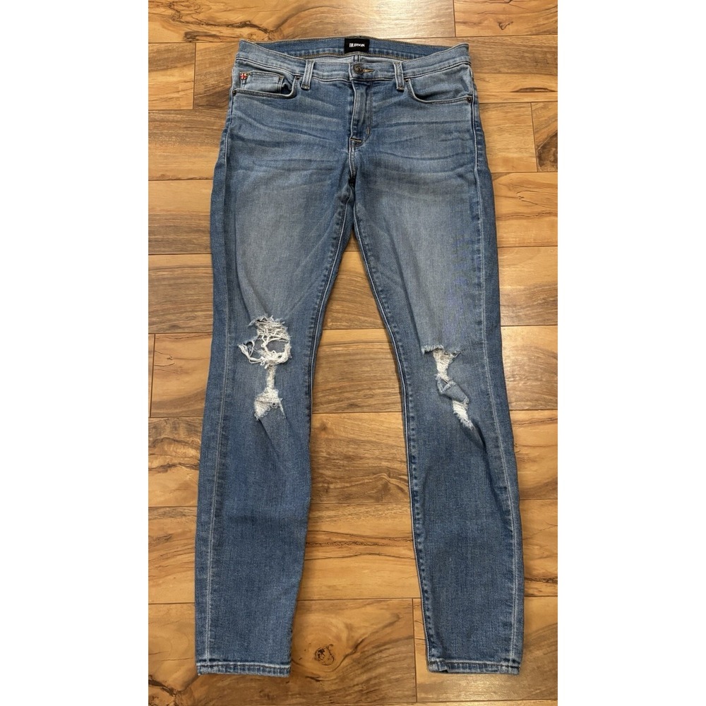 Hudson Womens Jeans Size 28 Distressed Krista Super Skinny Medium Wash Denim